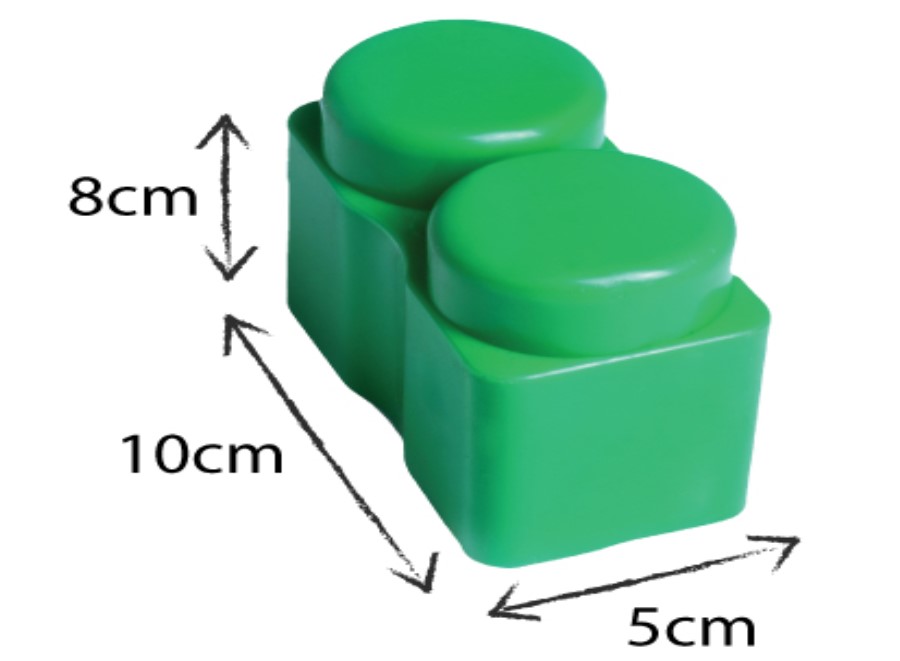 BLOCOS GIGANTES DE MONTAR 4 CORES COM 50 PEÇAS