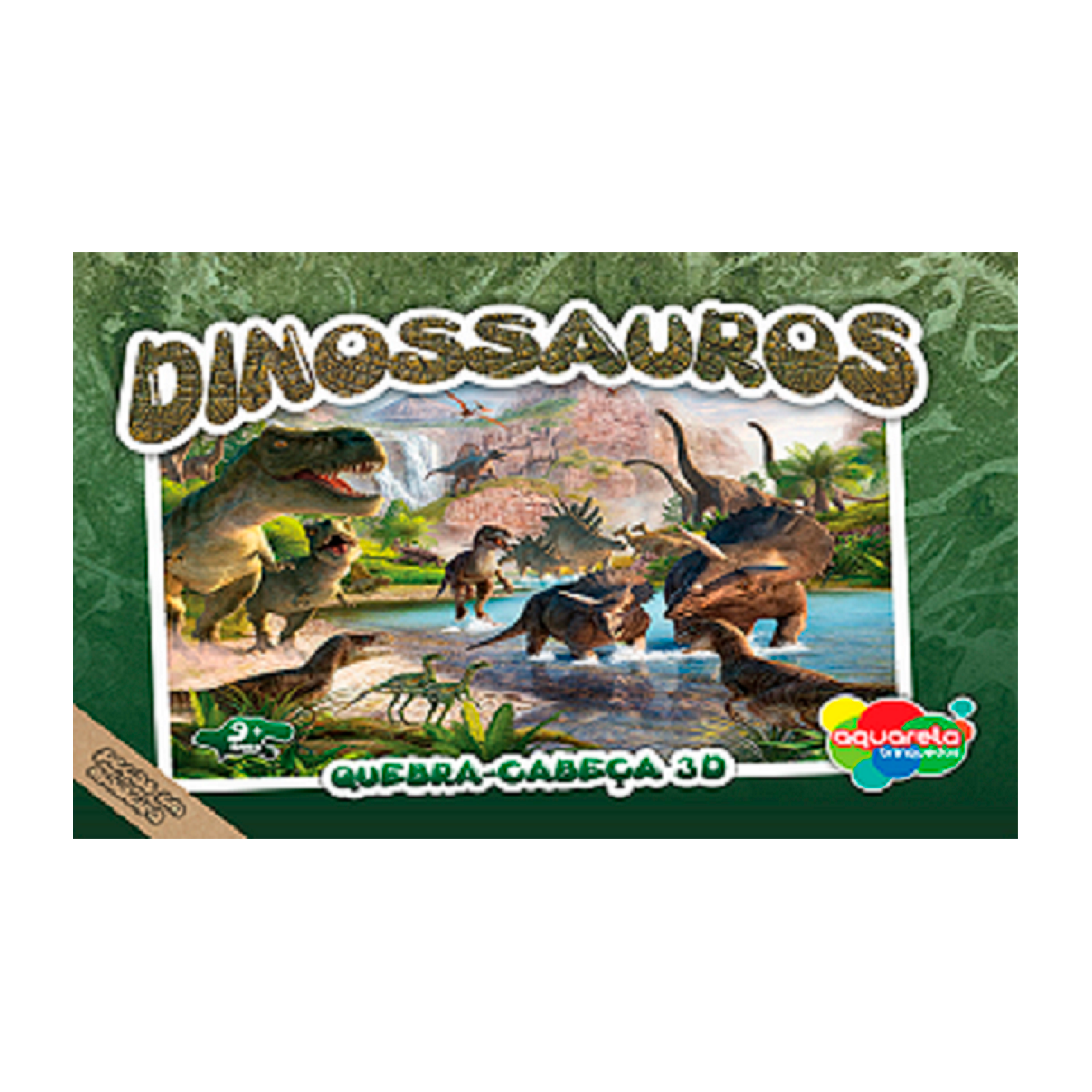 Jogos De Quebra-cabeça De Madeira Cores E Formas Dinossauro