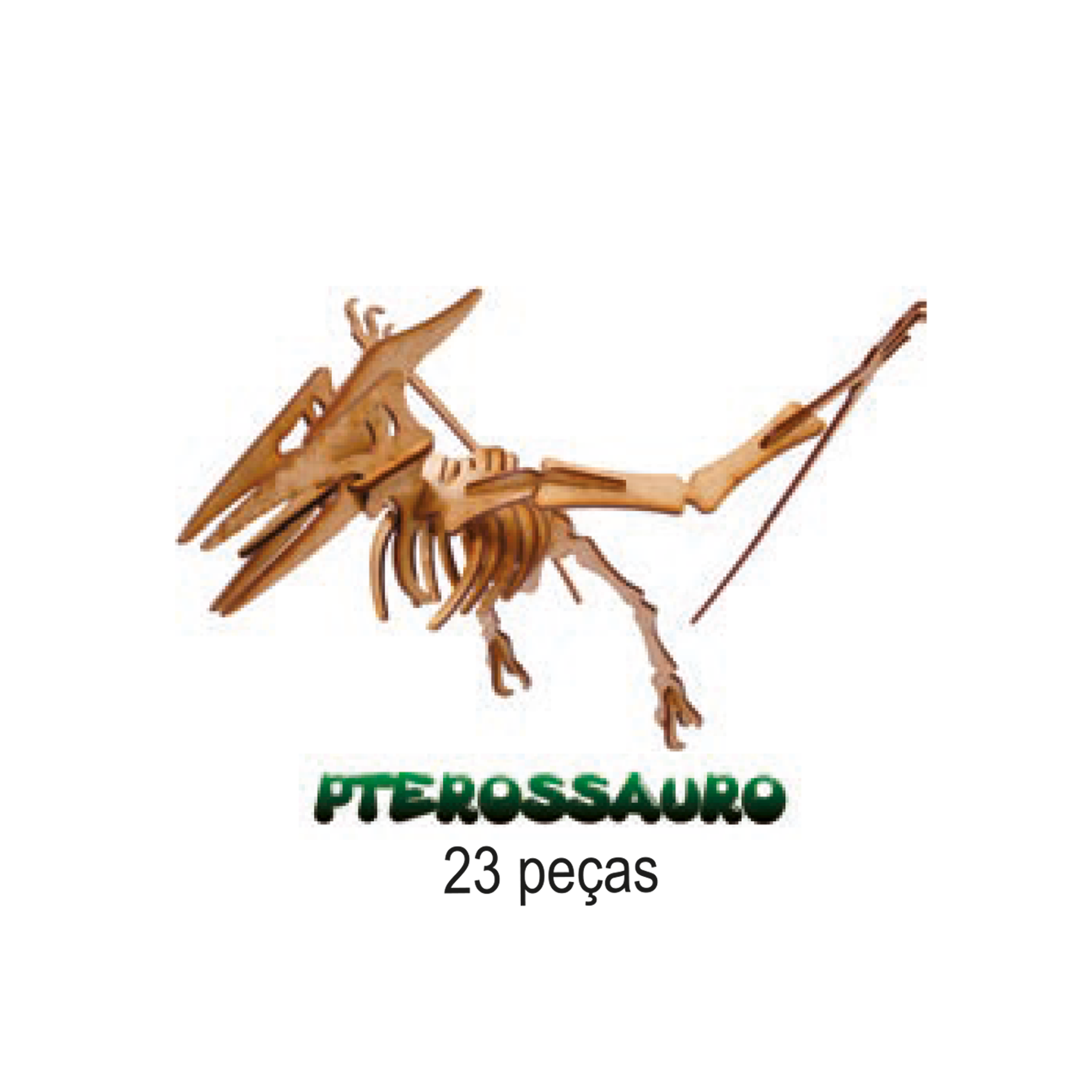 Dinossauro Pterodáctilo Quebra Cabeça 3D mdf