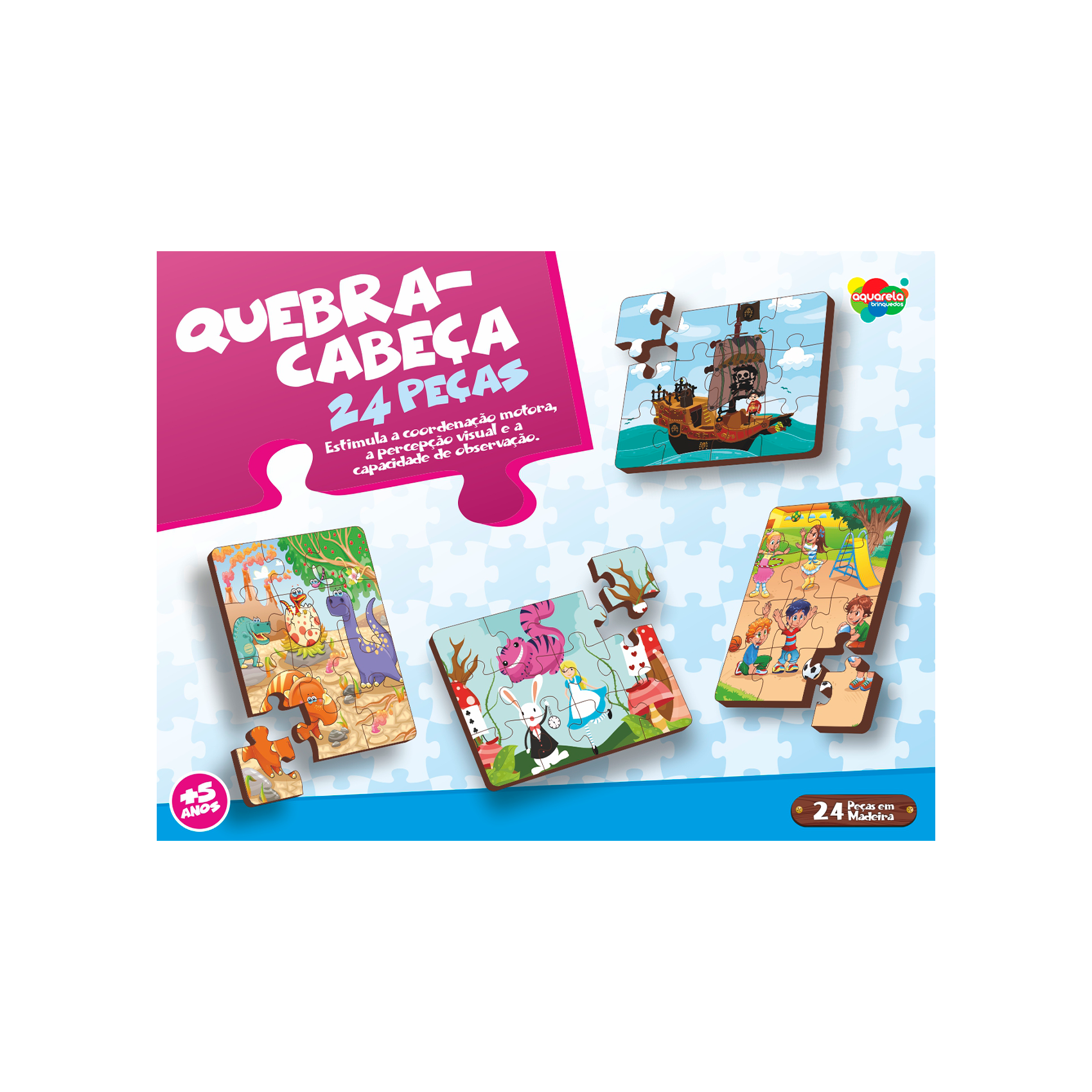 Jogo de Puzzle Divertido 24 Peças para Pegar Ouro - Cascavel Jake