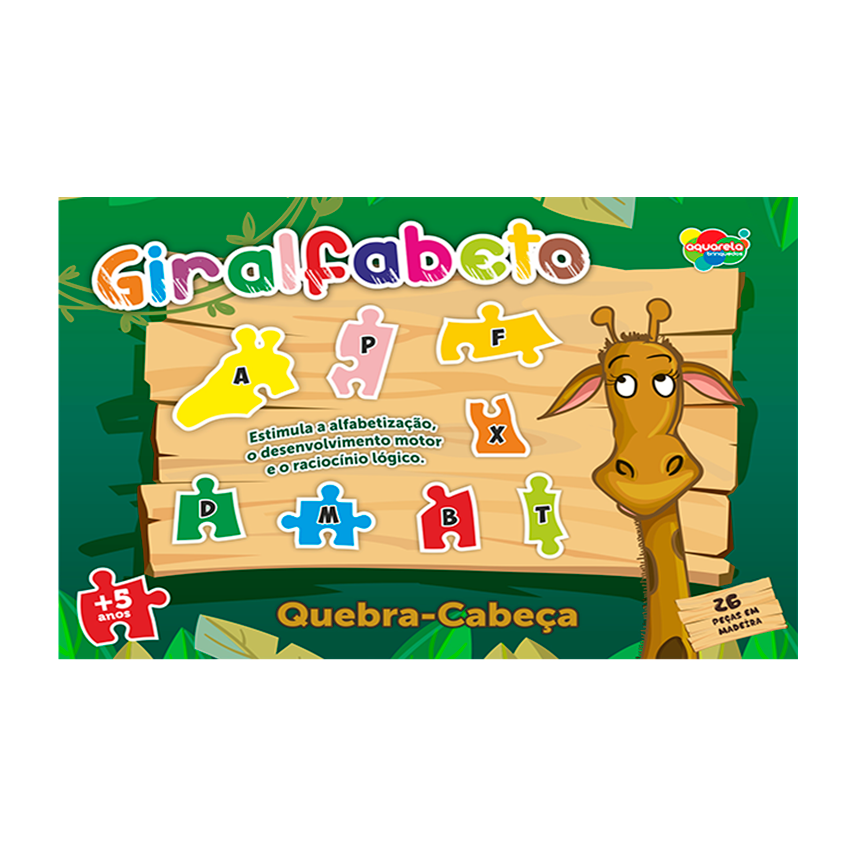 Quebra-Cabeça 26 peças - Girafa (4 anos+) - A Pontee - Brinquedos Educativos